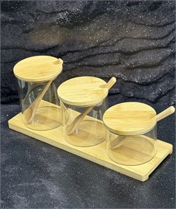 Набор банок бамбук 10128